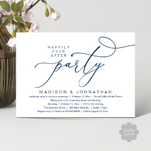 Romantic Happily Ever After Party, Wedding Dinner Invitation