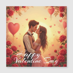 Romantic Happy Valentine Day Couple Art