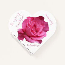 Romantic Happy Valentine pink rose love diary