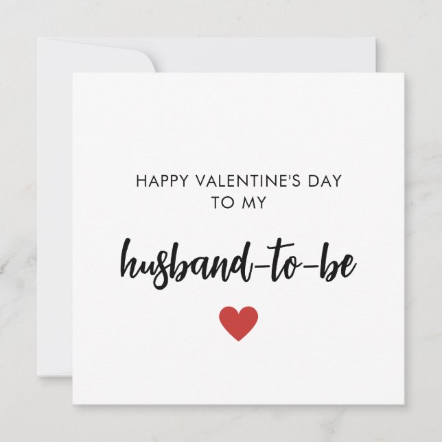 Romantic Happy Valentine's Day Card For Fiancé (Front)