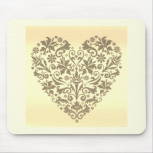 Romantic heart art design mouse pad