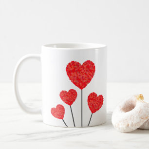 Romantic Heart Balloons Mug