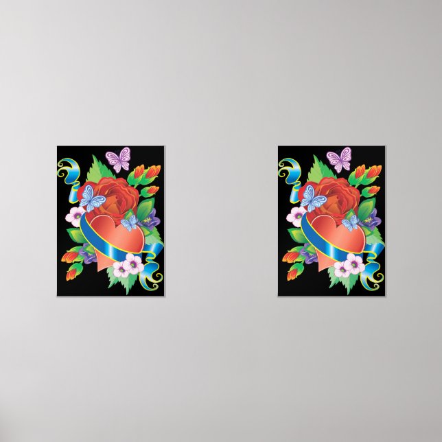 Romantic Heart & Blooms” (Front)