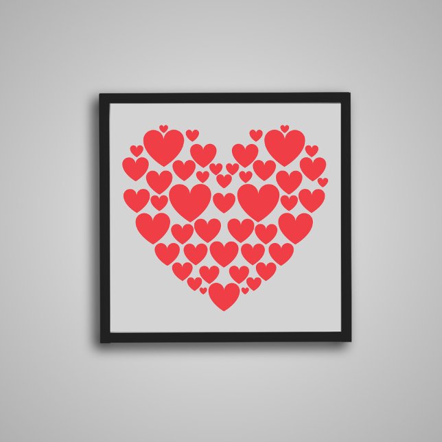 Romantic Heart Collage: Valentine's Day Art Poster (Creator Uploaded)