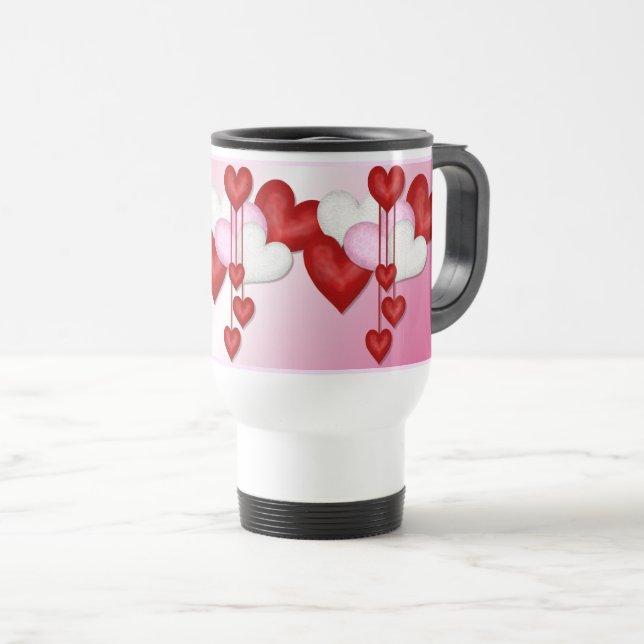 Romantic Heart Decor Mug (Front Right)