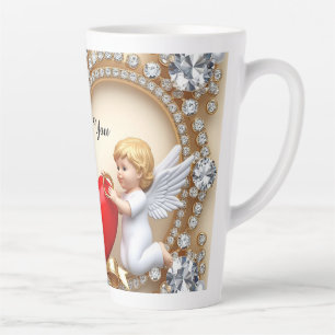 Romantic Heart Design Latte Mug