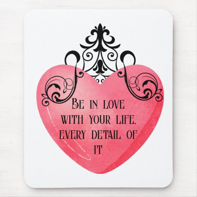 Romantic Heart Design  Mouse Mat (Front)