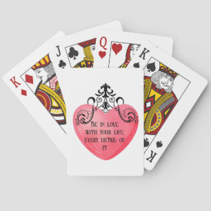 Romantic Heart Design Playing Cards