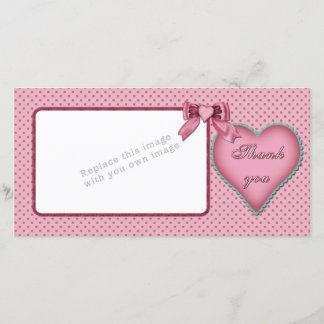 Romantic heart design / Thank you Card