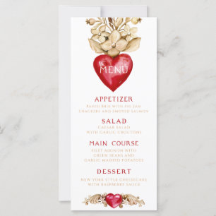 Romantic Heart Dinner Menu