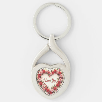 Romantic Heart Keychain - I Love You Gift