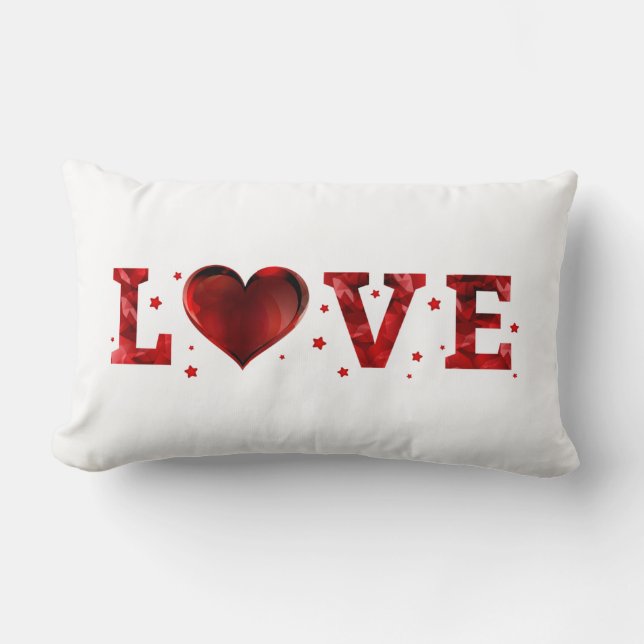 Romantic Heart Love Pillow (Front)