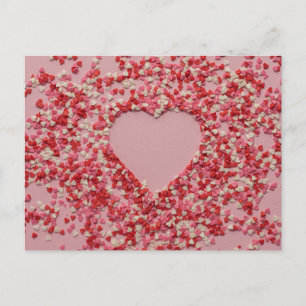 Romantic heart love postcard for him