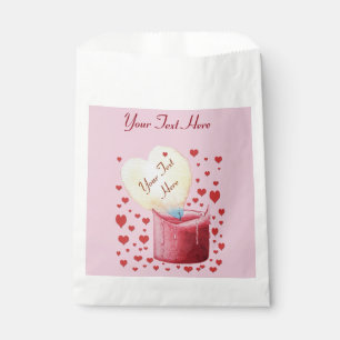 Romantic heart shaped flame for weddings favour bags