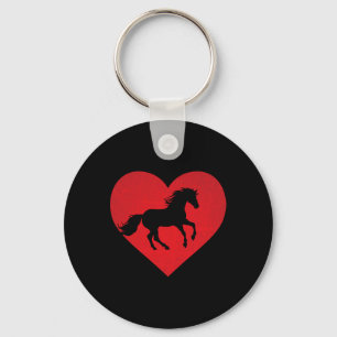 Romantic Heart Shaped Horse Equestrian Lover Valen Key Ring