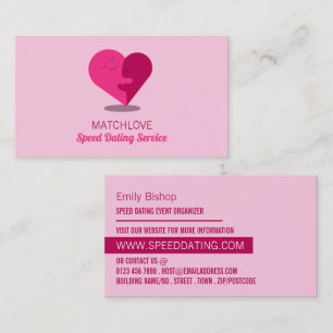 Romantic Heart, Speed Dating Event Organizer Business Card