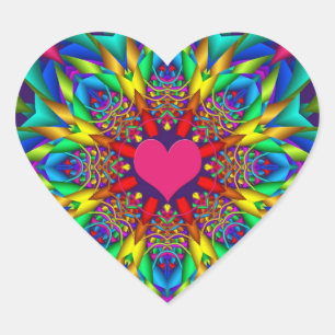 Romantic heart sticker