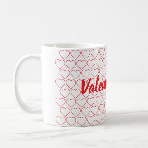 Romantic Heart Valentine’s Day Design Coffee Mug