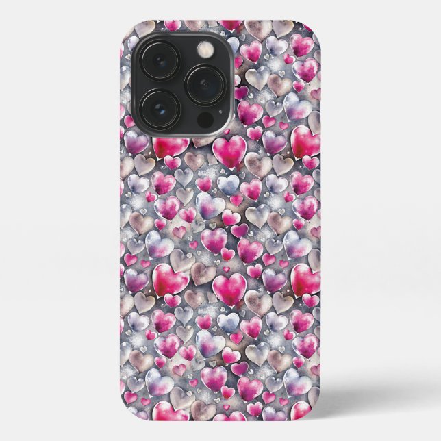 Romantic hearts 6 iPhone case (Back)