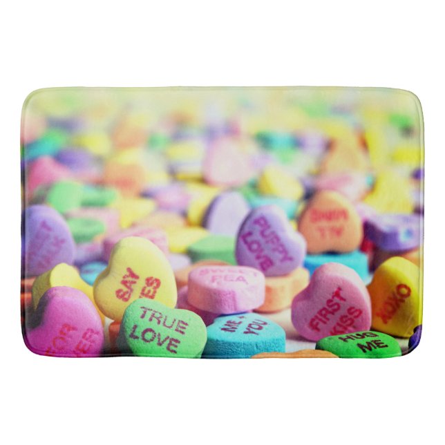 Romantic Hearts Bath Mat (Front)