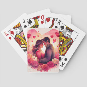 Romantic Hearts Poker Cards