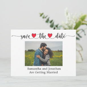 Romantic Hearts Save the Date Card