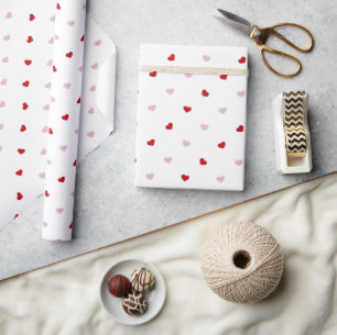 Romantic Hearts Wrapping Paper