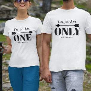 Romantic His One Honeymoon Valentine's Day T-Shirt