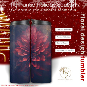 Romantic Holiday Season Floral Design Tumbler