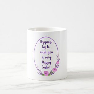 Romantic holiday wreaths  Tulip flowers Easter Coffee Mug