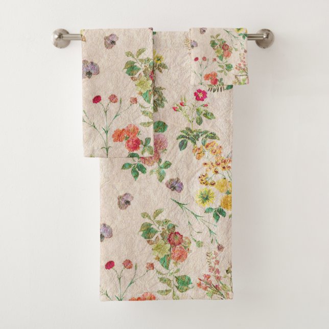  Romantic Home Wildflowers  Bath Towel Set (Insitu)