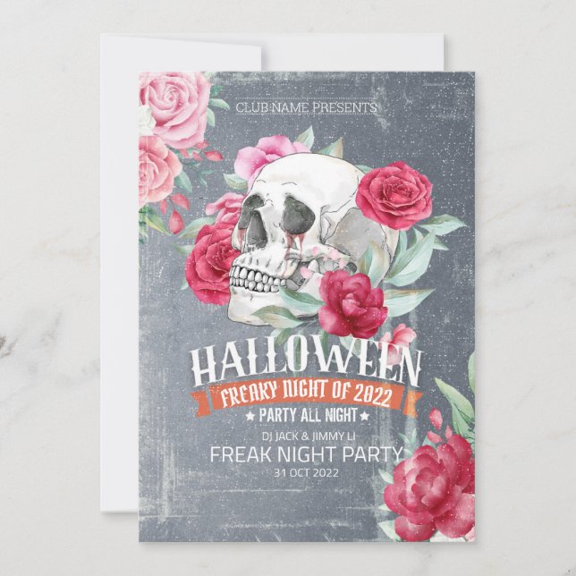 Romantic Horror Adult Halloween Party Invitation (Front)