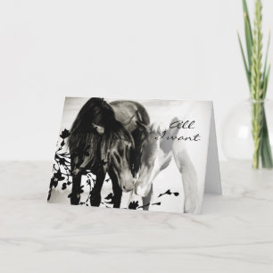 Romantic Horse Valentine's Day Greeting Card