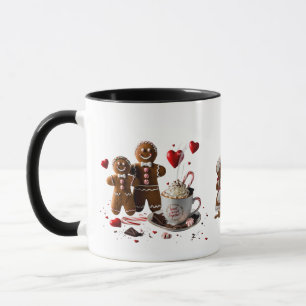 Romantic Hot Cocoa Gingerbread Couple Premium  Mug