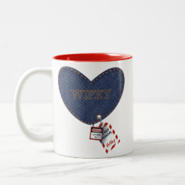 Romantic Hubby Wifey Electric Lockout Tagout Heart Two-Tone Coffee Mug