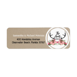 Romantic Hunt is Over Rustic Antler Floral Wedding