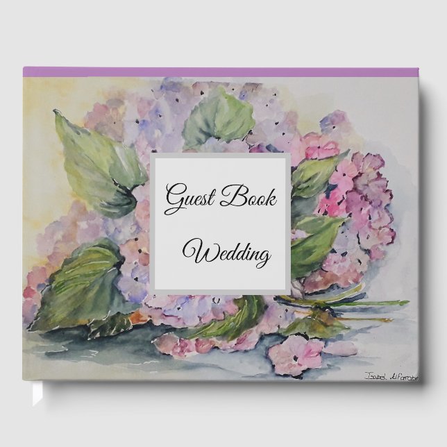 Romantic Hydrangea Guest Book (Front)