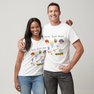 Romantic I love my fowers Minimalist Cute T-Shirt