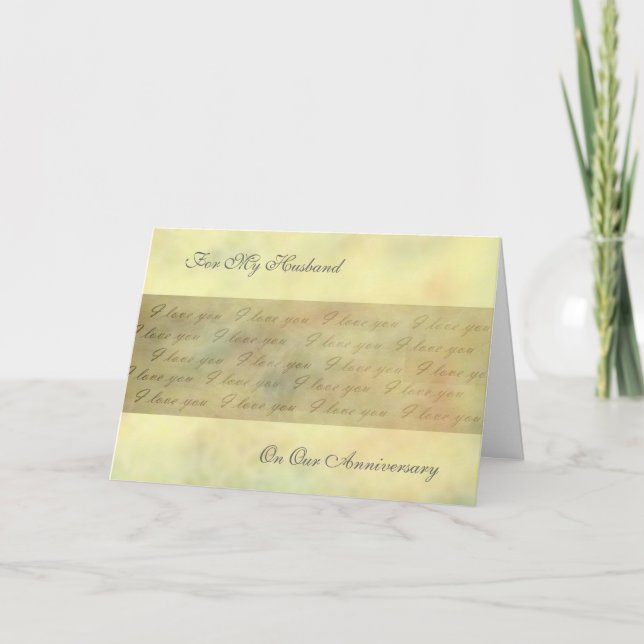 Romantic I Love You Anniversary Card (Front)