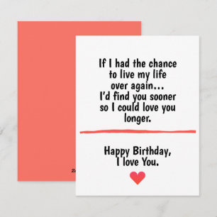 Romantic I Love You Birthday Card for Couples!!