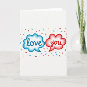 Romantic I Love You Confetti Card