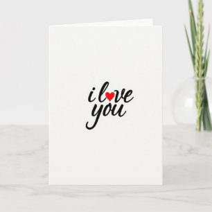 Romantic I Love You For Him Her Card