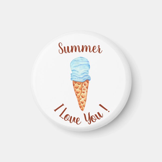 Romantic  I Love You  Ice Cream  Birthday   Magnet (Front)