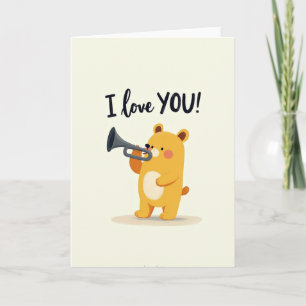 Romantic I Love You Matte Card