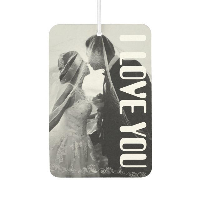 Romantic I Love You Picture Car Air Freshener (Front)
