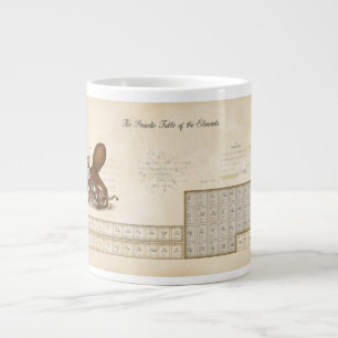 Romantic Illustrated Periodic Table of Elements Large Coffee Mug