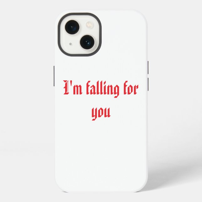  Romantic "I'm Falling For You" iPhone Case (Back)