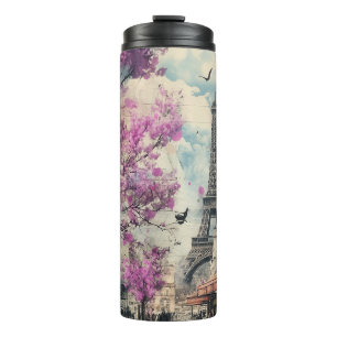 Romantic image of PAris with the Eiffel tower Thermal Tumbler