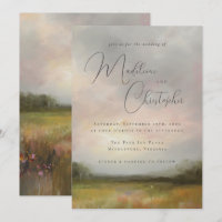 Romantic Impressionist Landscape Abstract Wedding