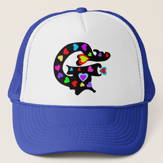 ╚»★Romantic Initial G Stylish Trucker Hat★«╝ Hat (Front)